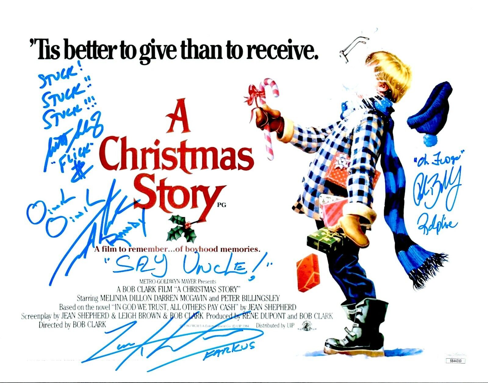 PETER BILLINGSLEY CAST x4 Signed 11x14 A CHRISTMAS STORY Photo Poster painting Autograph JSA COA