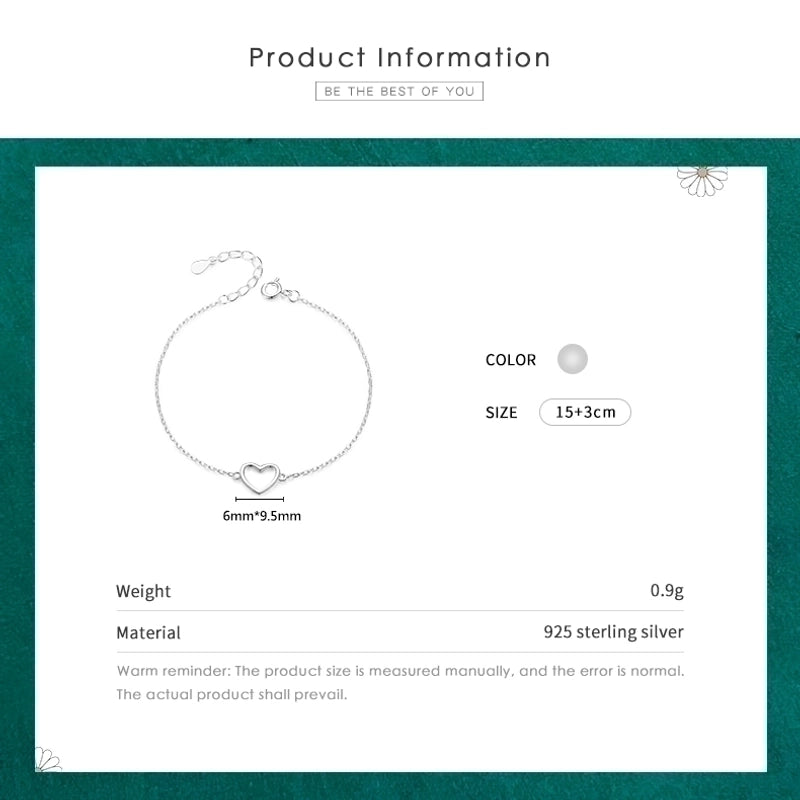 925 Sterling Silver Bracelets Minimalist