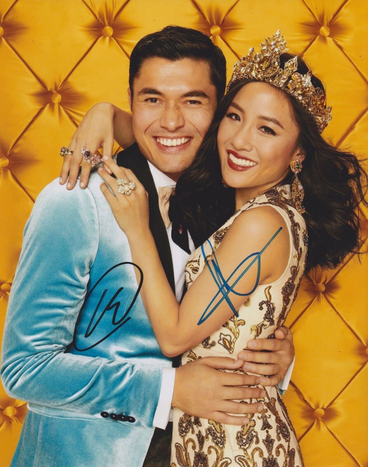 Henry Golding/Constance Wu Signed Crazy Rich Asians 10x8 Photo Poster painting AFTAL