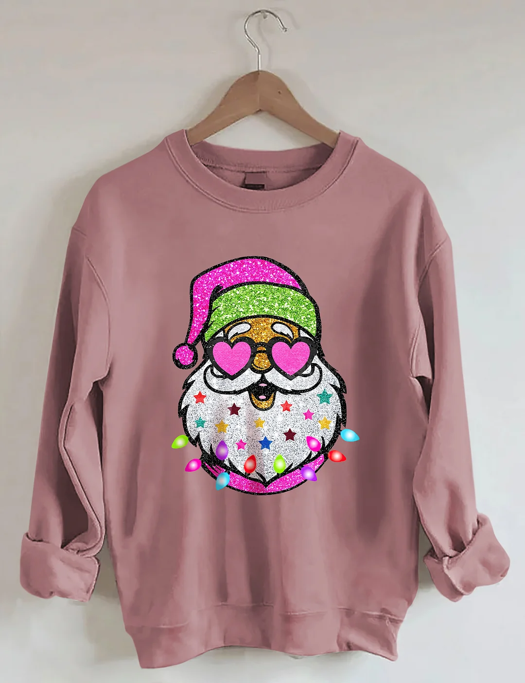 Santa With Sunglasses Sweatshirt
