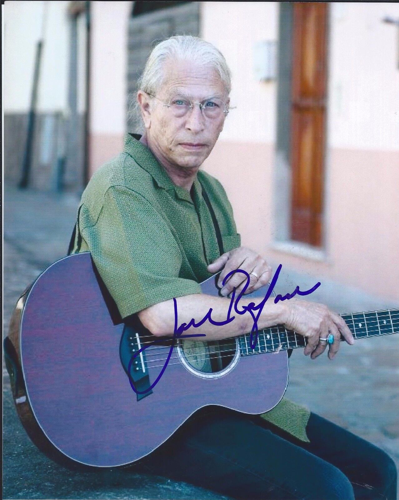 Joel Rafael Signed Autographed 8x10 Photo Poster painting Folk Singer Songwriter Woody Guthrie D