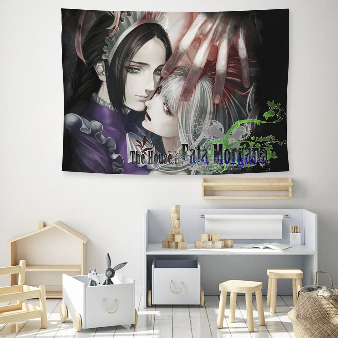 The House In Fata Morgana Tapestry Wall Hanging Background Tapestry Home Decoration