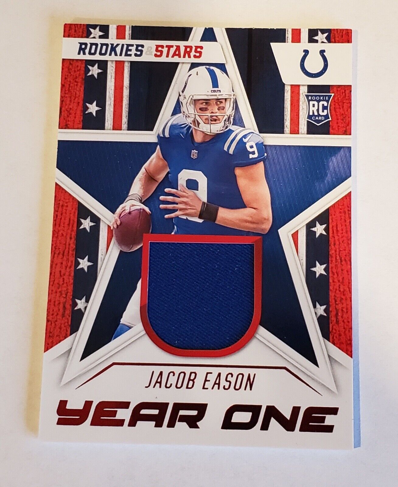 JACOB EASON 'INDIANAPOLIS COLTS' ROOKIES & STARS GAME USED JERSEY 2020 CARD