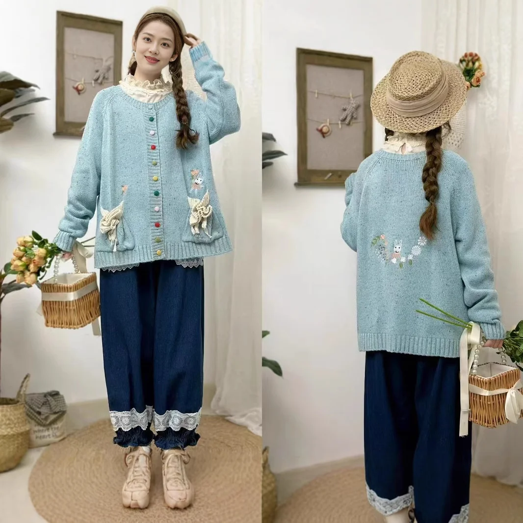 Chicfifth Sweater Women Winter Long Sleeve High Quality Autumn Vintage Top Knitted Cardigan