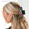Flowers DIY Diamond Painting Claw Clips for Adults Beginners Diamond Art Western Hair Clips Anti-Slip Design for Women Long Short Hairstyle Jewelry Supplies