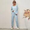 Women's Pajamas Solid Color Long-sleeved Loose Casual Home Wear
