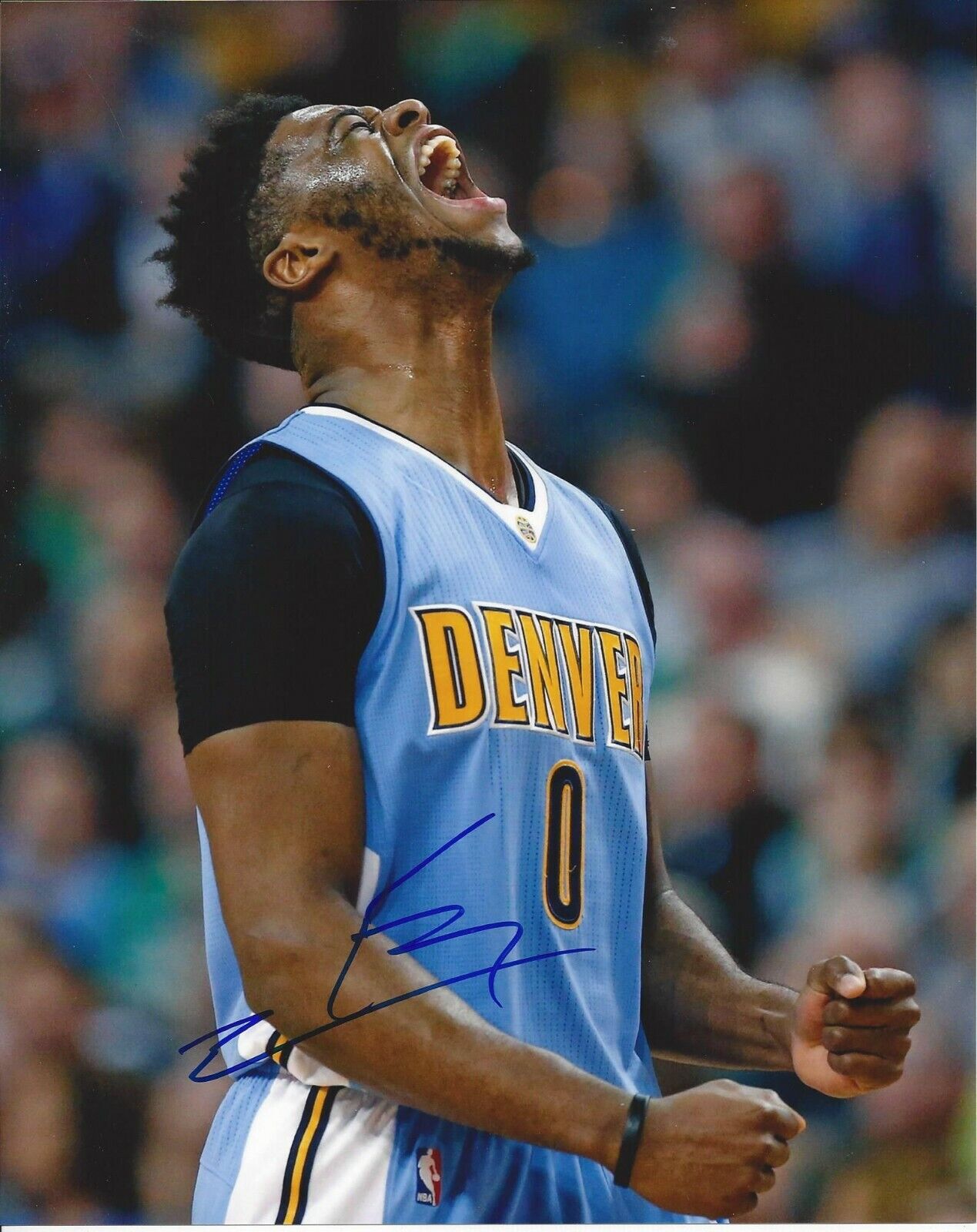 Emmanuel Mudiay autographed 8x10 Denver Nuggets#S366