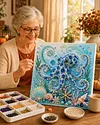 DIY Pearl Painting - Handmade Self - Adhesive Pearls - Ocean