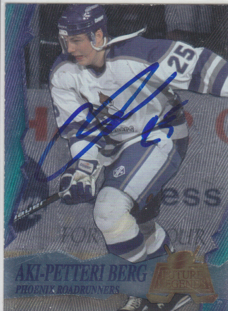 Aki Berg Autograph 95-96 Edge Ice Card Maple Leafs - TPS - Kings