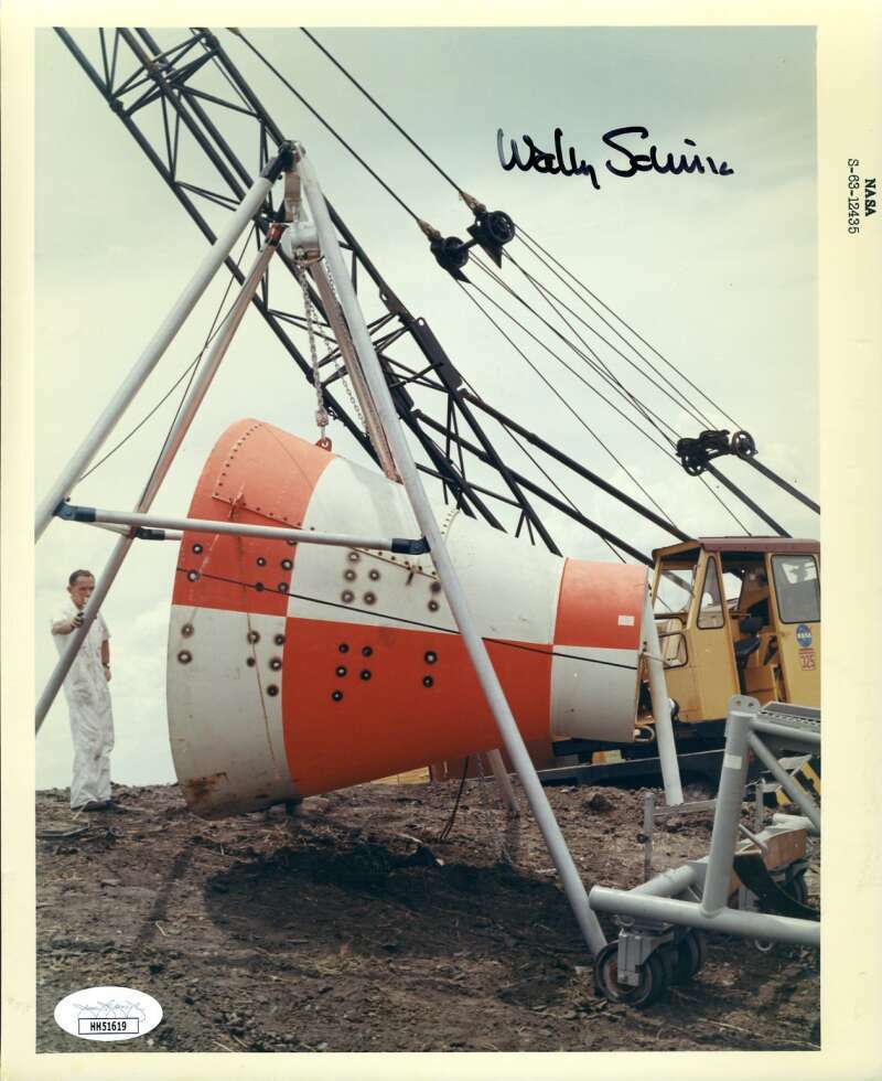 Wally Schirra JSA Cert Hand Signed 8x10 Photo Poster painting NASA Autograph