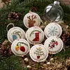 Christmas Embroidery Kit with Toolkit Embroidered Xmas Tree Ornaments Multifunctional Handmade Circle Embroidery Kit For Christmas Tree Cross Stitch Home Decor (color) tapestrymarket