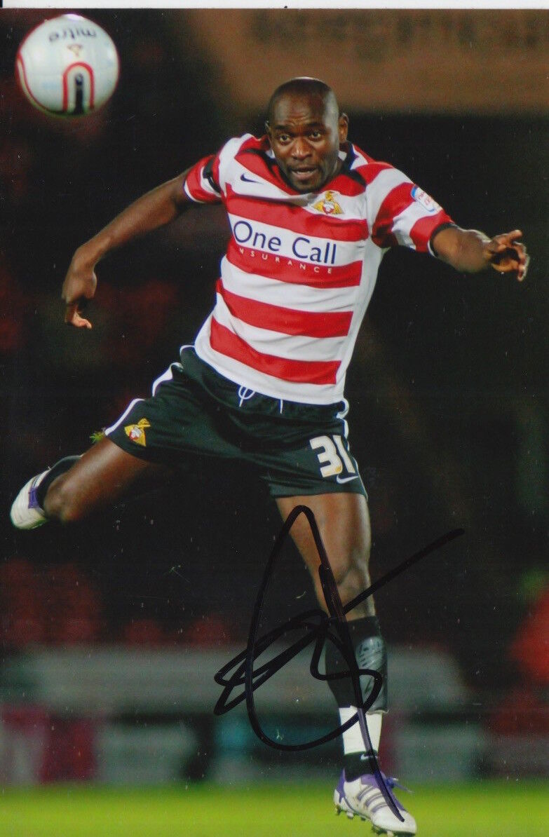 DONCASTER ROVERS HAND SIGNED HERITA ILUNGA 6X4 Photo Poster painting 1.