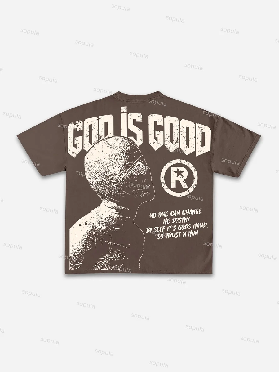 God Is Good-vintage Destiny Mummy Graphic Cotton T-shirt