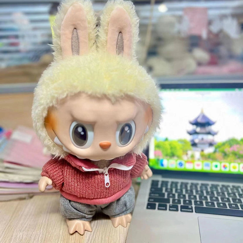 38cm Cloth Cloth Vinyl Doll Clothes Suit Two-piece Coat T-shirt Cute Dress