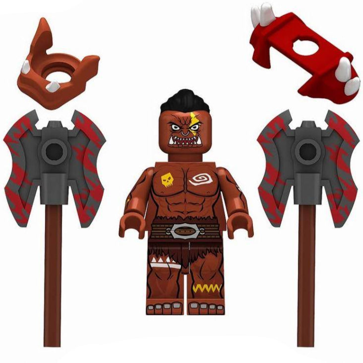 Orc Berserker Custom Warcraft Game Minifigure Minifigure Bricks monstertoys