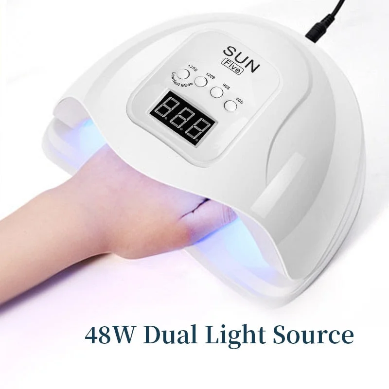 120W 48W Nail Dryer Machine Portable UV Manicuring LED Lamp Nails USB Cable Home Use Nail UV Lamp for Drying Gel Polish Nails
