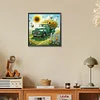 Diamond Painting-DIY Full Round Drill Sunflower Car