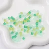 Colorful Square Cube Frosting Glass Beads DIY Accessories
