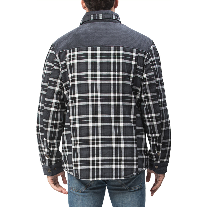 Men's  Winter Plaid Sherpa Lined Jacket