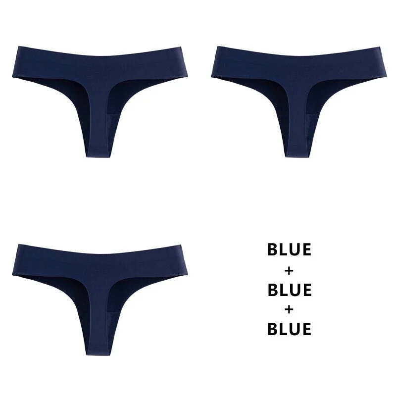 Meet'r 3Pcs/Lot Women Seamless Panties Underwear Fashion Sexy Low-Rise Thong Female Comfortable Intimates G String Lingerie