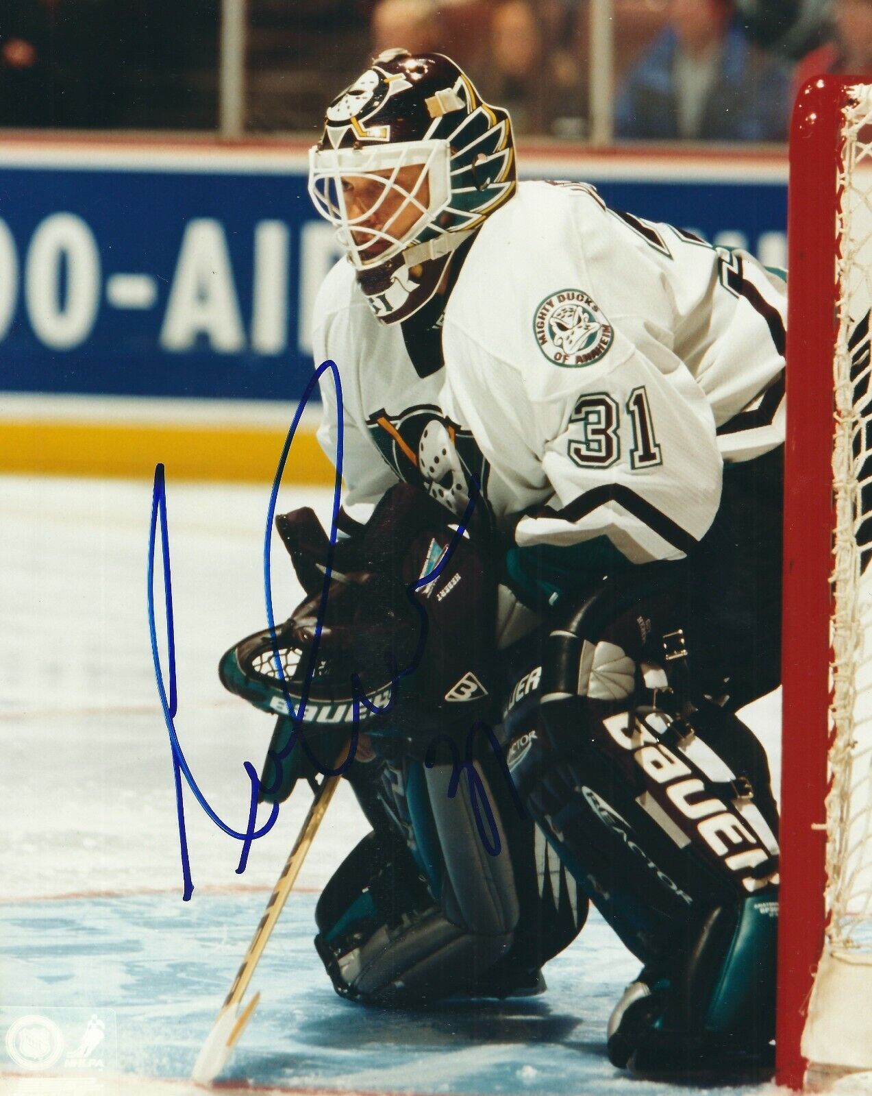 Autographed 8x10 GUY HEBERT Anaheim Ducks Photo Poster painting - w/COA