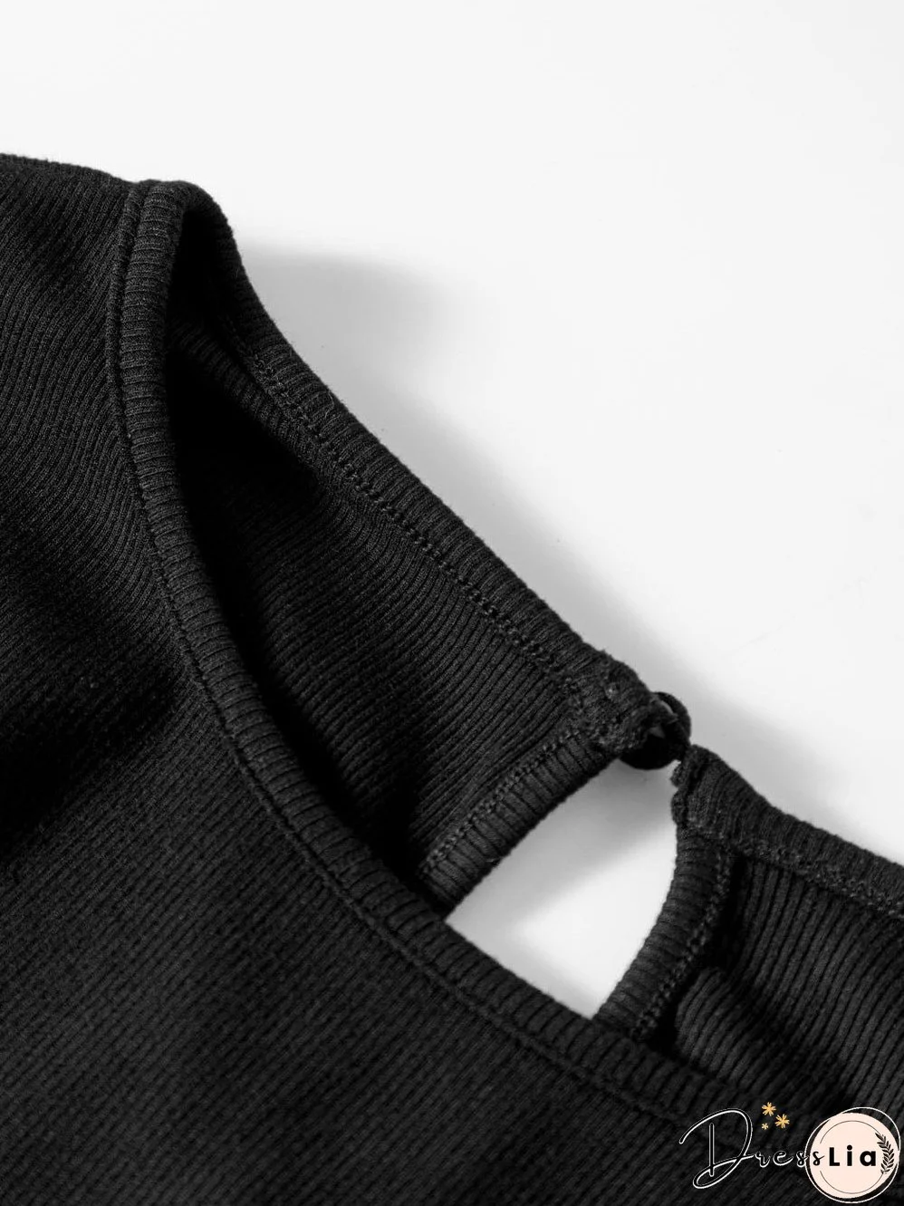 Black Star Sequin Embellished Half Sleeve Knit Top