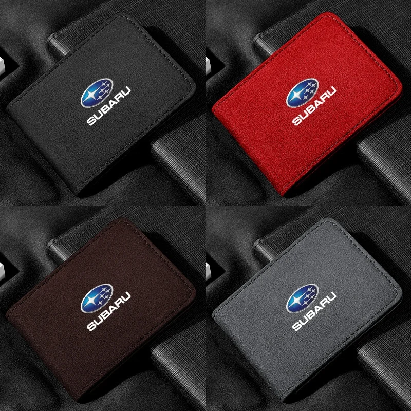 Car logo driver's license leather case card holder