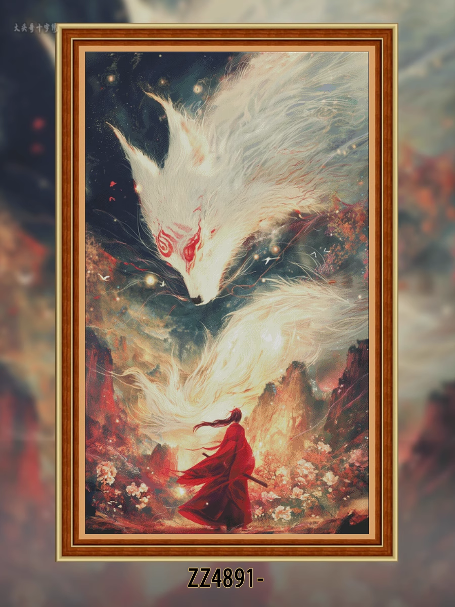 1set DIY Printed Cross Stitch Kit 【ZZ4891- Emotional Mountain and Sea】printed (stamped) cross-stitch Painting Fairy Cross Stitch