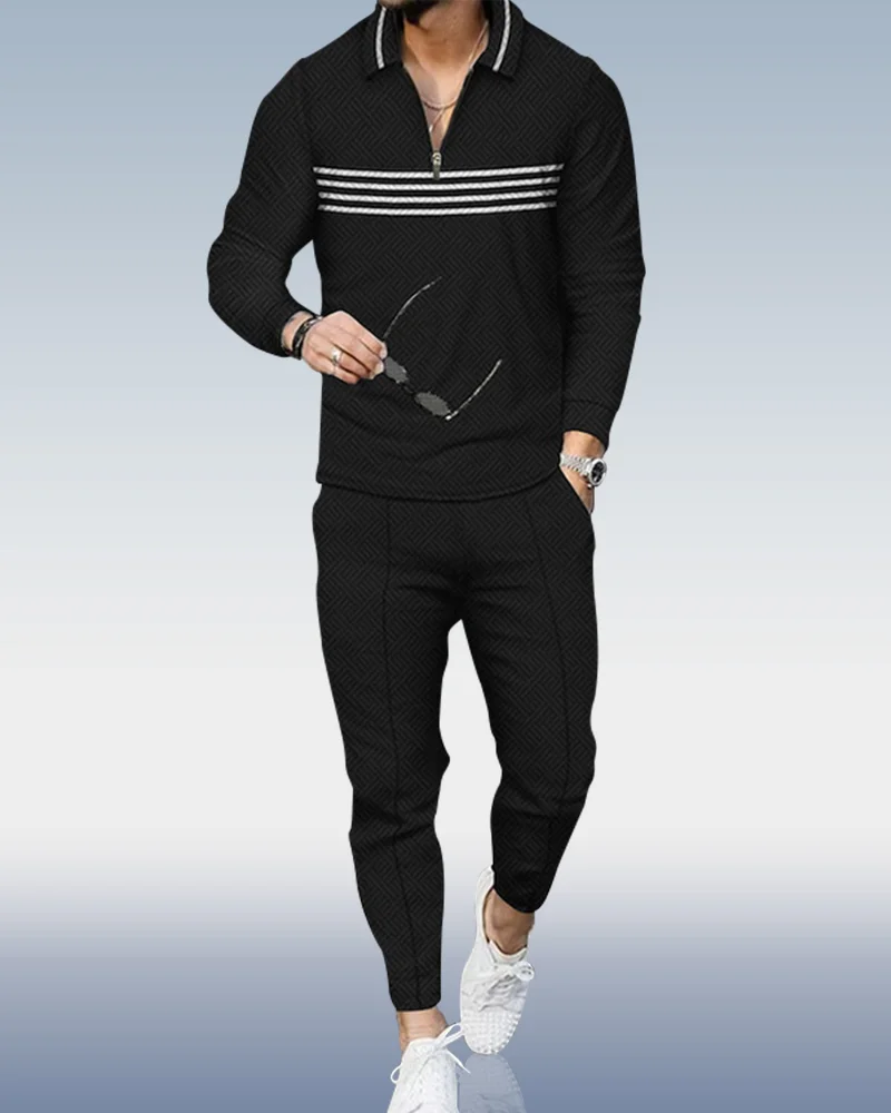 Men's Casual Personality Polo Suit 108