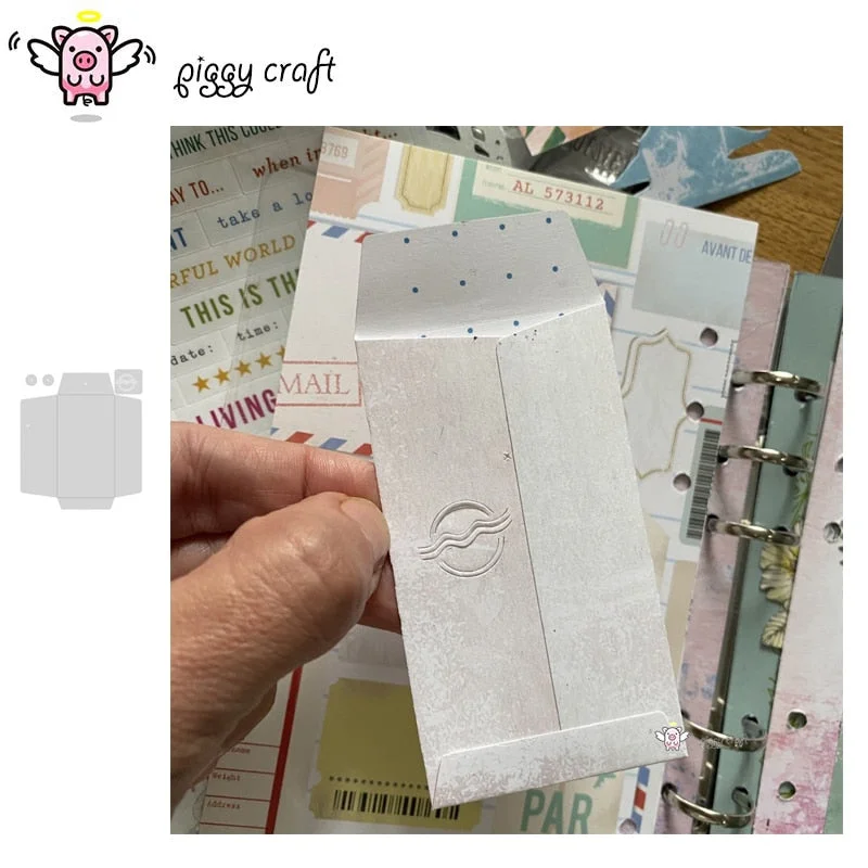 Piggy Craft metal cutting dies cut die mold Envelope card Scrapbook paper craft knife mould blade punch stencils dies