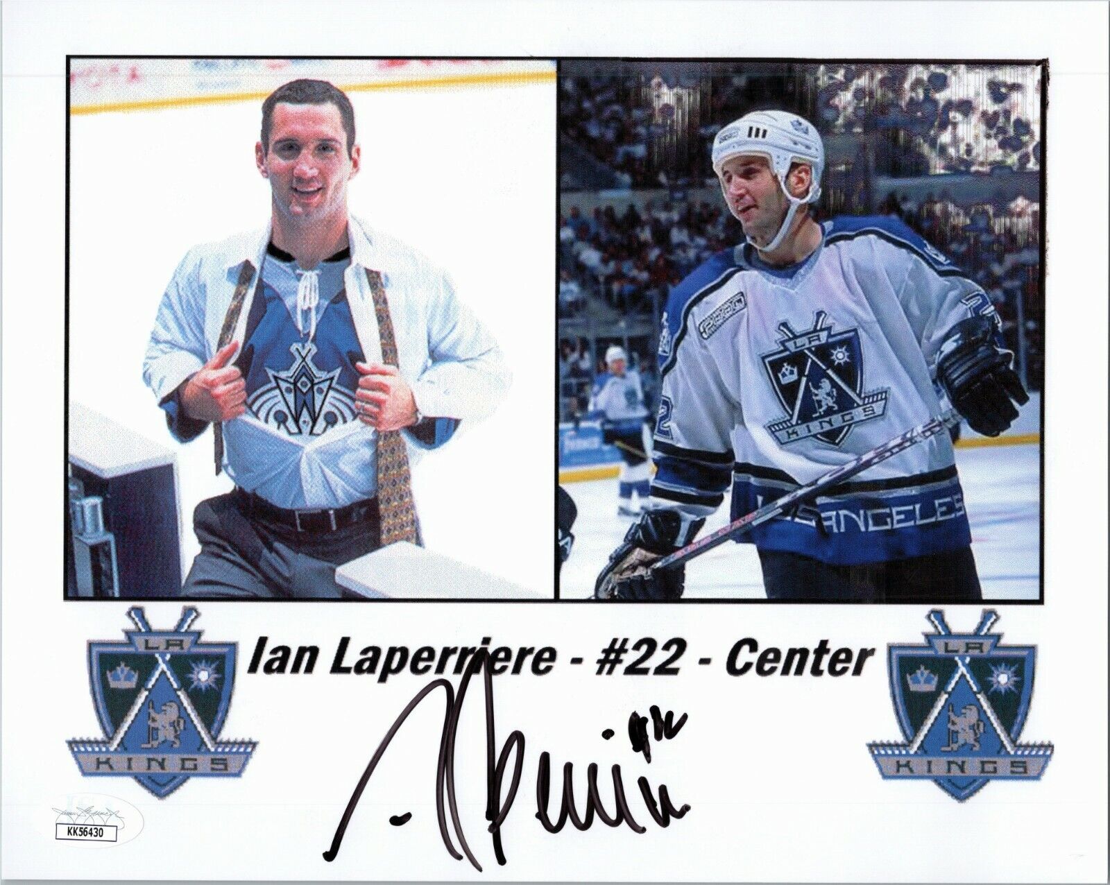 IAN LAPERRIERE Authentic Hand-Signed LOS ANGELES KINGS