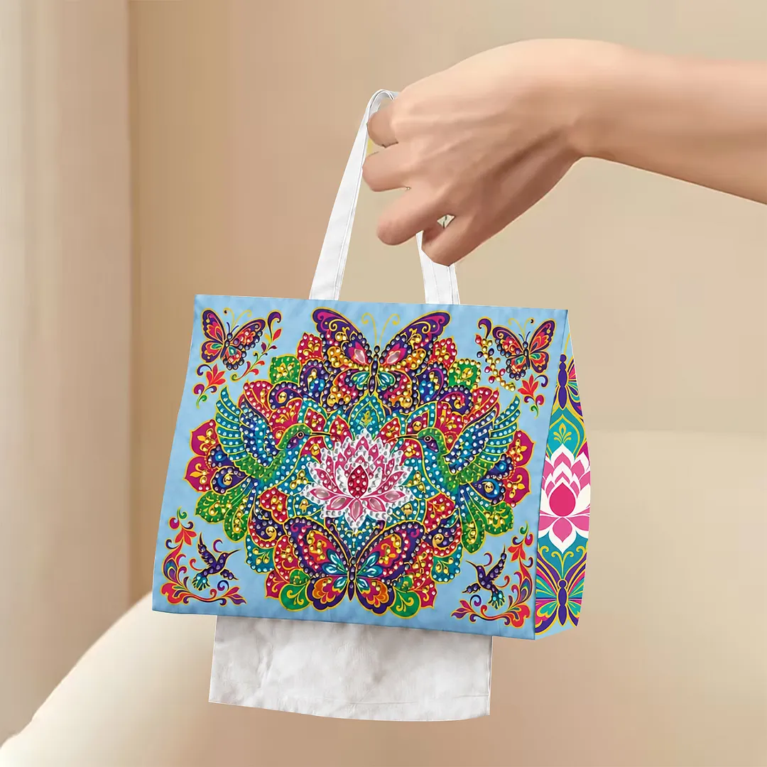 Diamond Tissue Organizer Exquisite Craftsmanship for Bathroom Bedroom Decor (Hummingbirds and butterflies)