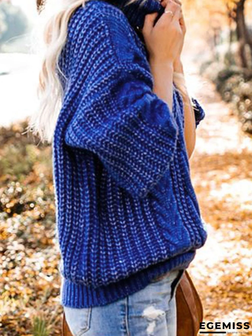 Casual Plus Size Cowl Neck Sweater Pullover | EGEMISS