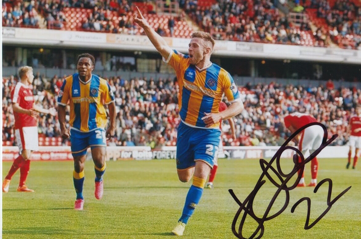 SHREWSBURY TOWN HAND SIGNED JORDAN CLARK 6X4 Photo Poster painting 2.