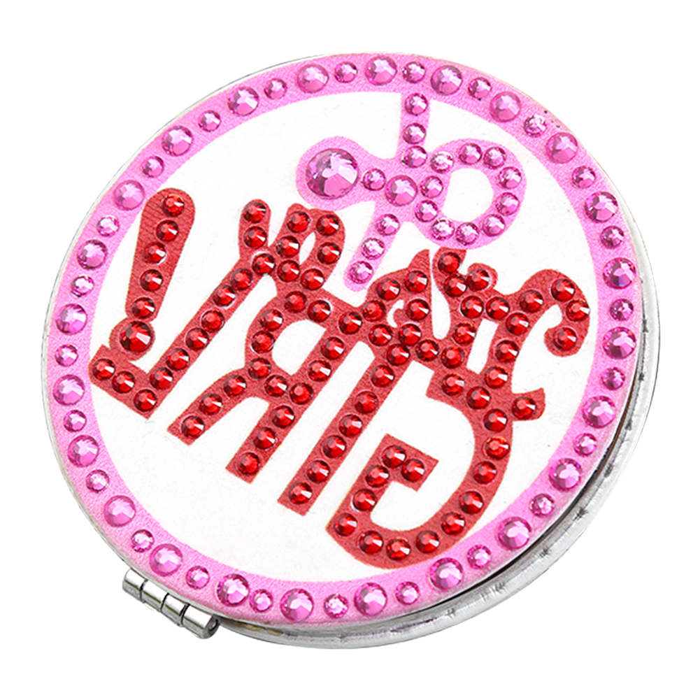 

English Word-Creative Diamond Mini Mirror, 501 Original