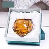Windproof Cigarette Ashtray Creative Diamond Styling Crystal Glass Ashtray Home Living Room Office Hotel Portable Ashtrays Personality Decoration Ash Trays Desktop Smoking Ash Tray Holder