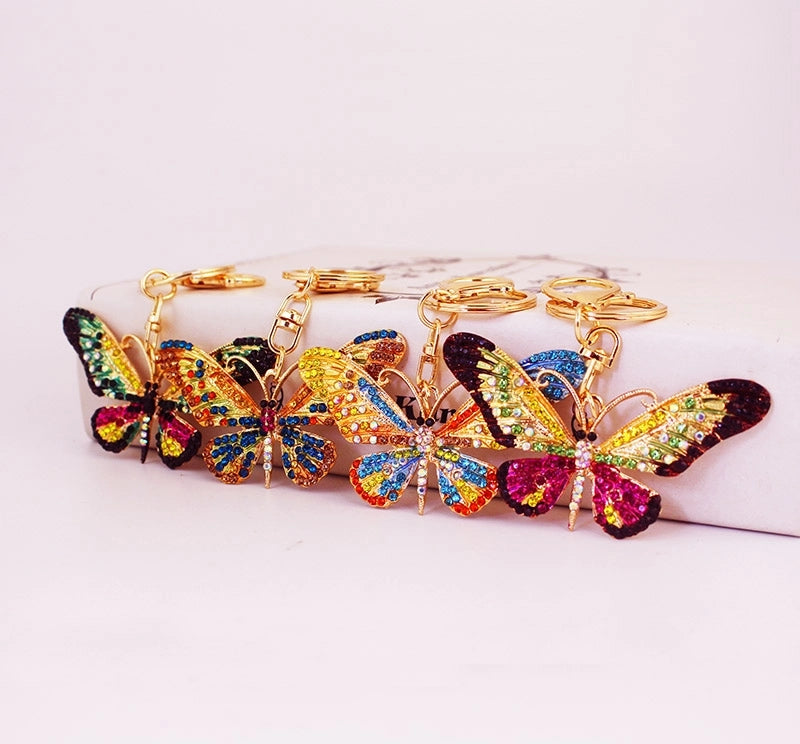 Pastoral Butterfly Alloy Women's Bag Pendant Keychain