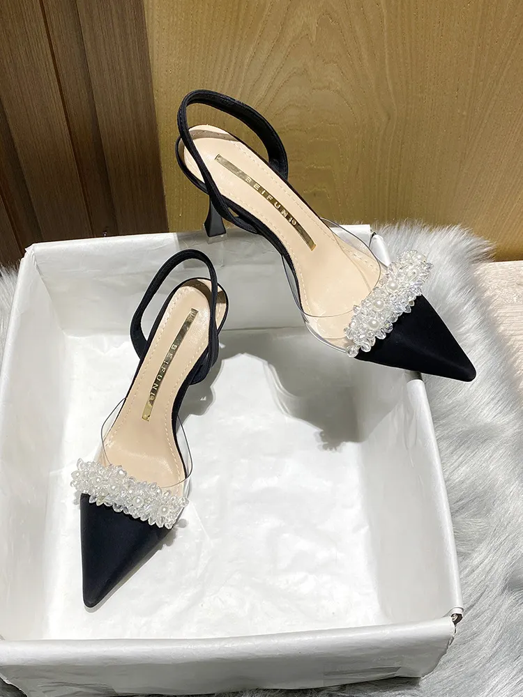 Churchf Churchf New French Transparent Pointed Heels And White Heels