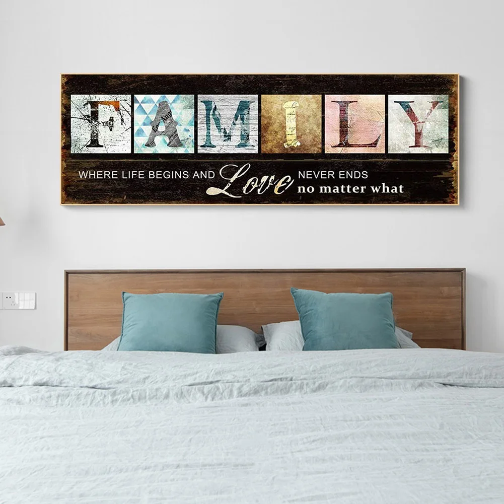 Diamond Painting - Full Square Drill - Family(80*30cm)