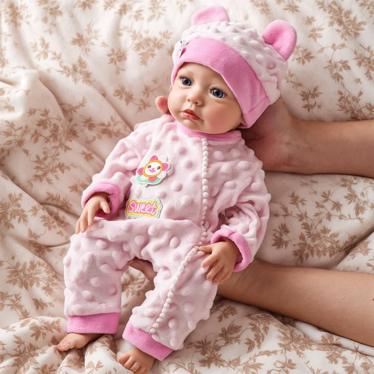 Babeside Carina 16" Realistic Silicone Quiet Baby Little Infant Girl Building Lovely Memories