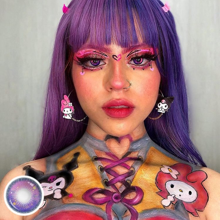Cardcaptor Purple Colored Halloween Contact Lenses