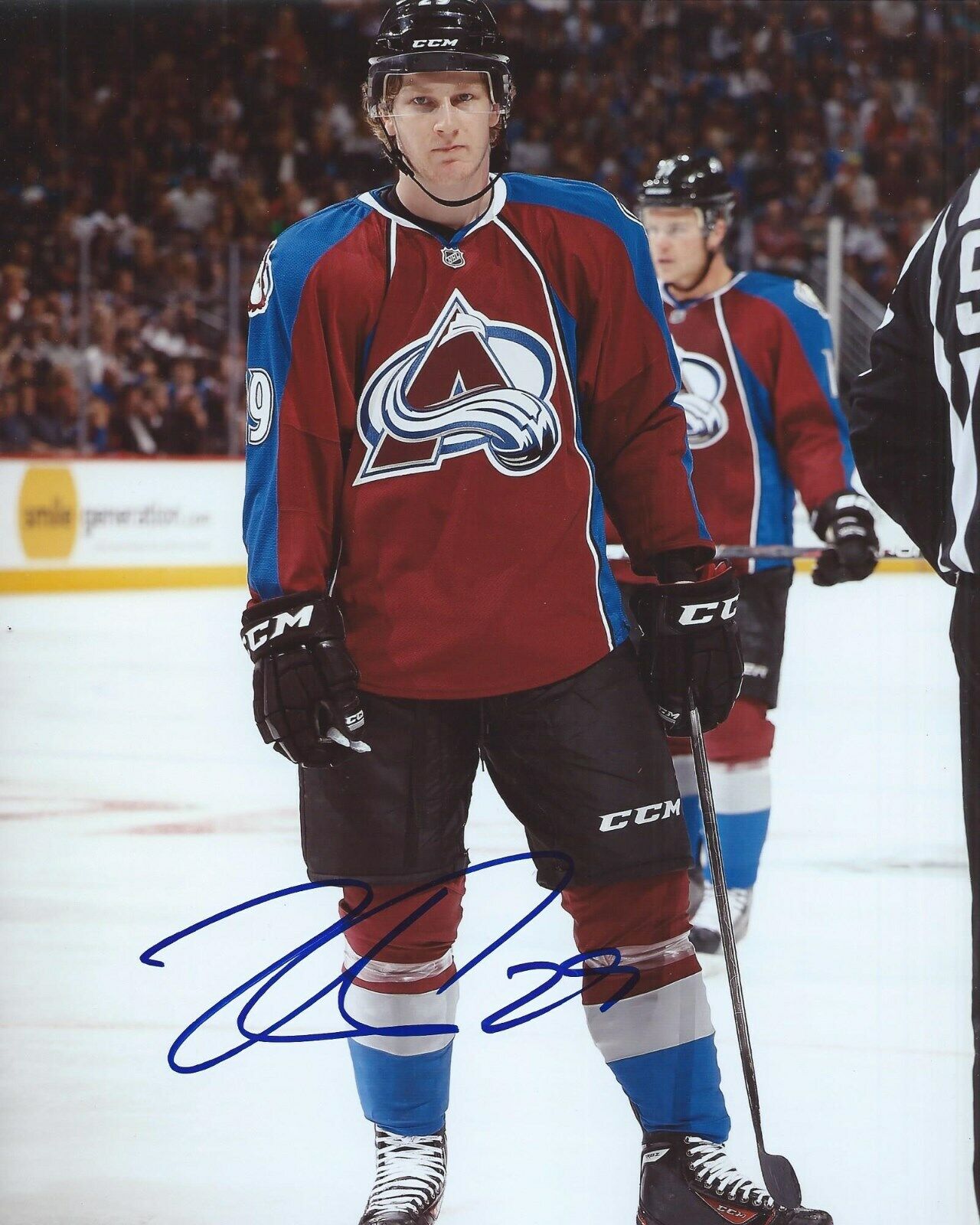 Nathan MacKinnon Signed 8x10 Photo Poster painting Colorado Avalanche Autographed COA W