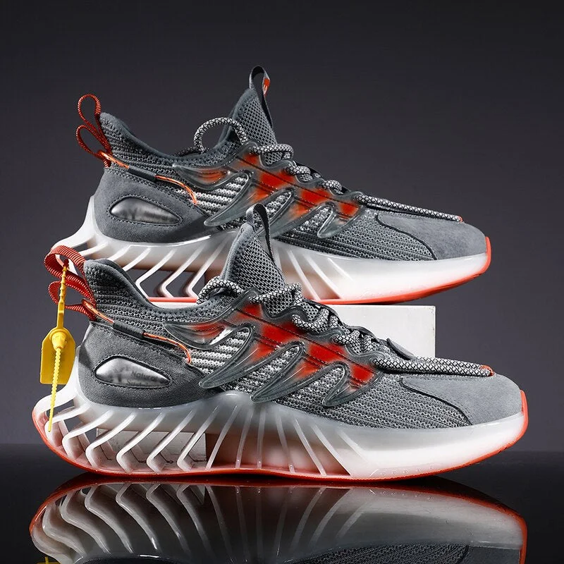 Trendy Men's Running Shoes Breathable Sneakers High Quality Cushioning Sports Shoes Outdoor Wear-resistant No-slip Jogging Shoes