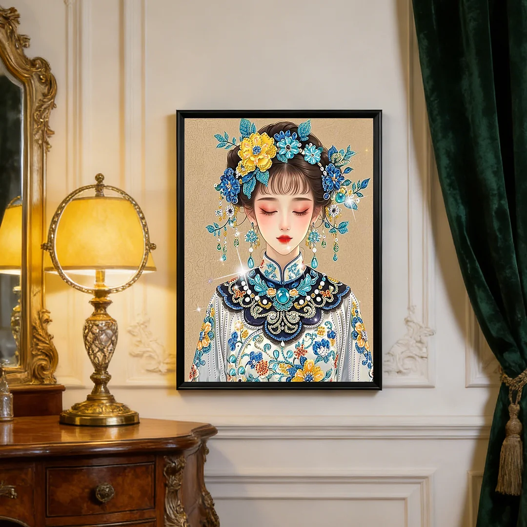 Diamond Painting - Partial Special Shaped Drill - Elegant Lady(Canvas|30x40cm)