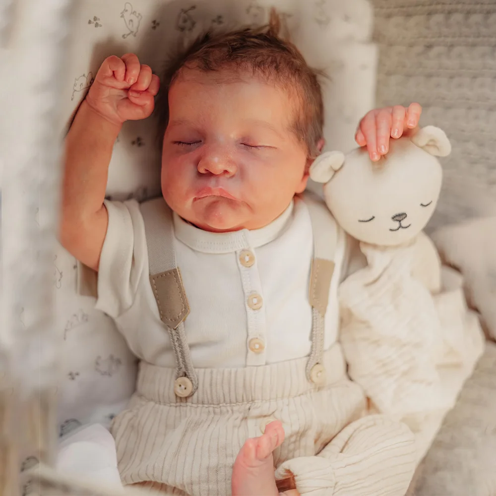 Creativegiftss®12'' Cute Realistic Mini Newborn Silicone Baby Doll, Real Lifelike Sleeping Reborn Baby Dolls Boy Keith With Brown Hair -Creativegiftss® - [product_tag] RSAJ-Creativegiftss®