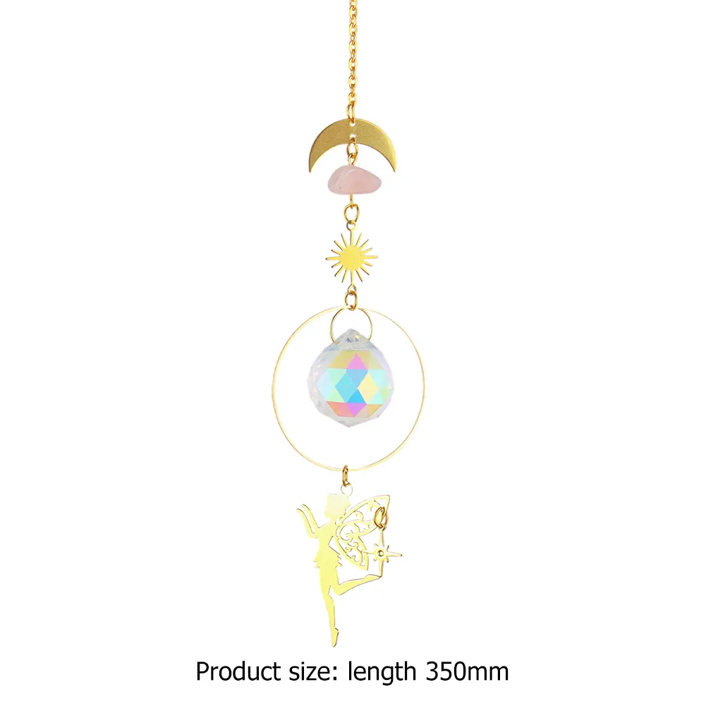 Crystal Wind Chime Prism Catchers Hanging Ornament Home Garden Decorations