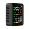 9 In 1 Multifunctional Air Quality Detector Carbon Dioxide Airs Tester Gas Detector LCD Screen Temperature/Humidity Tester Noise/CO2/TVOC/AQI/C6H6/HCHO/CO Detect