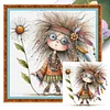(Multi-Style) Indian Weird Girl-11CT Stamped Cross Stitch 40*40cm/15.75*15.75in tapestrymarket