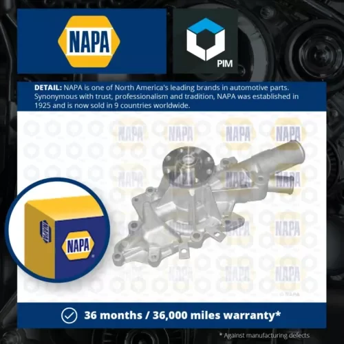 Water Pump fits MERCEDES SPRINTER 2.1D 00 to 06 Coolant NAPA 05103576AB Quality Parts