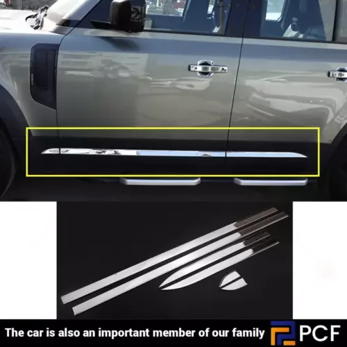 Dronehint For Land Rover Defender 110 Stainless Body Side Door Mouldings Trim 6Pcs 20-2024 (For: Land Rover) Parts
